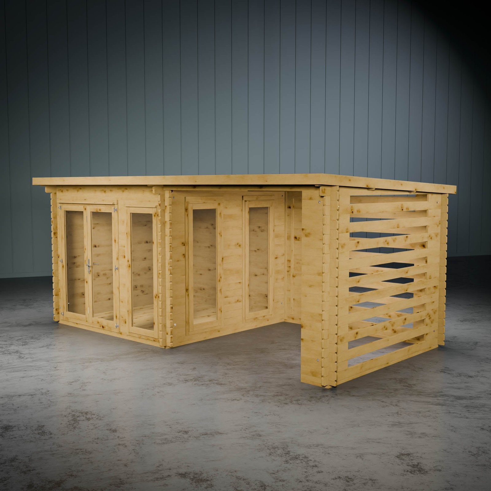 The Wren Log Cabin with Slatted Area - Image 9