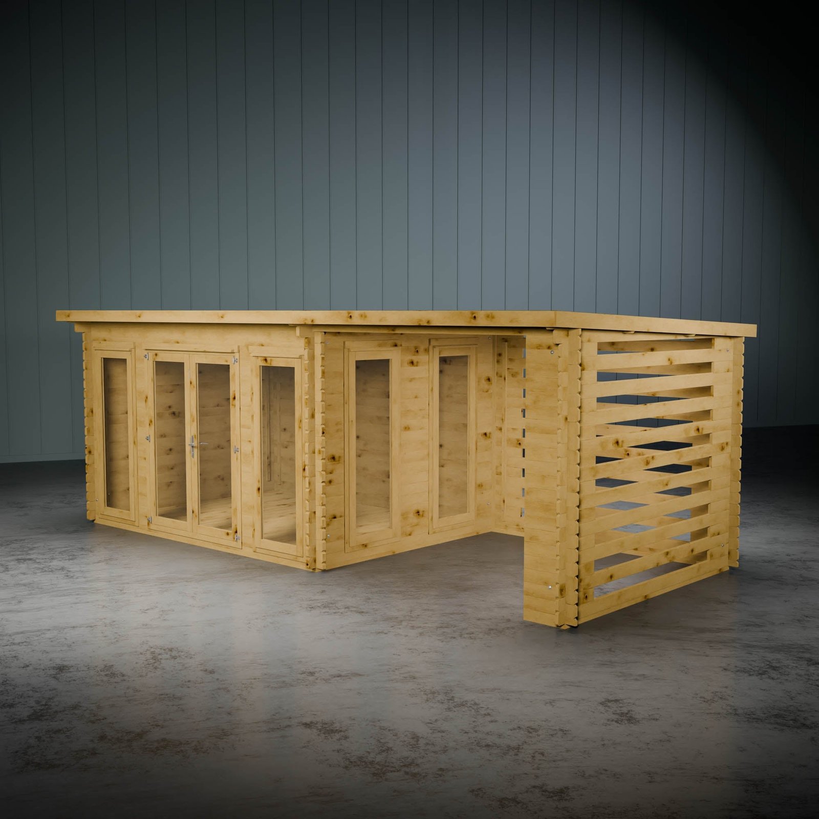 The Wren Log Cabin with Slatted Area - Image 10