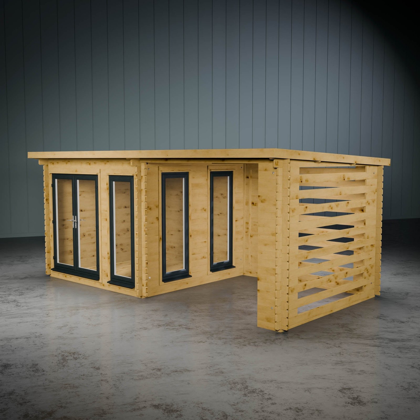 The Wren Log Cabin with Slatted Area - Image 4