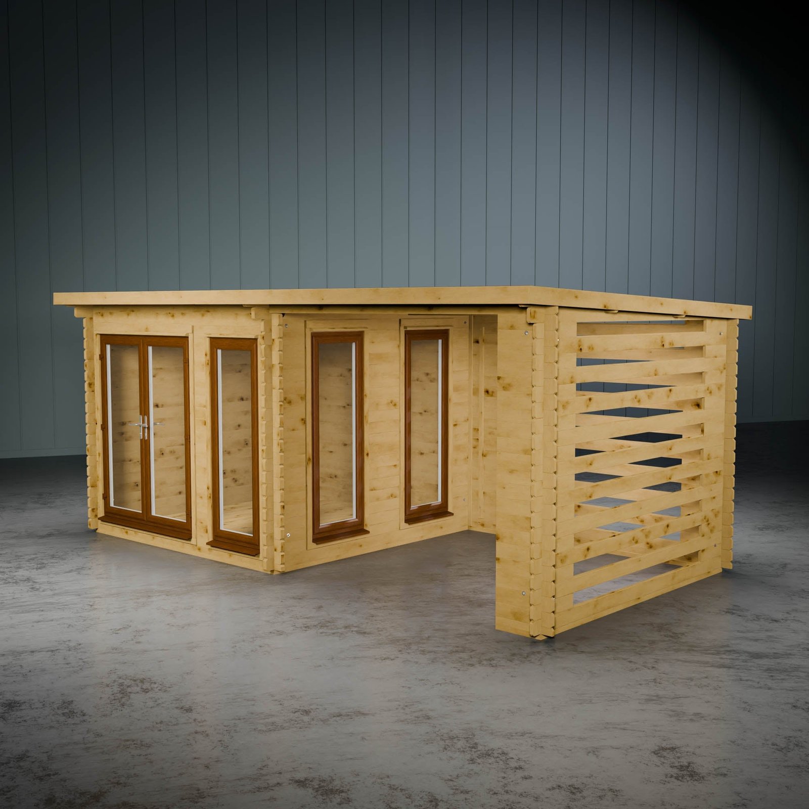 The Wren Log Cabin with Slatted Area - Image 3