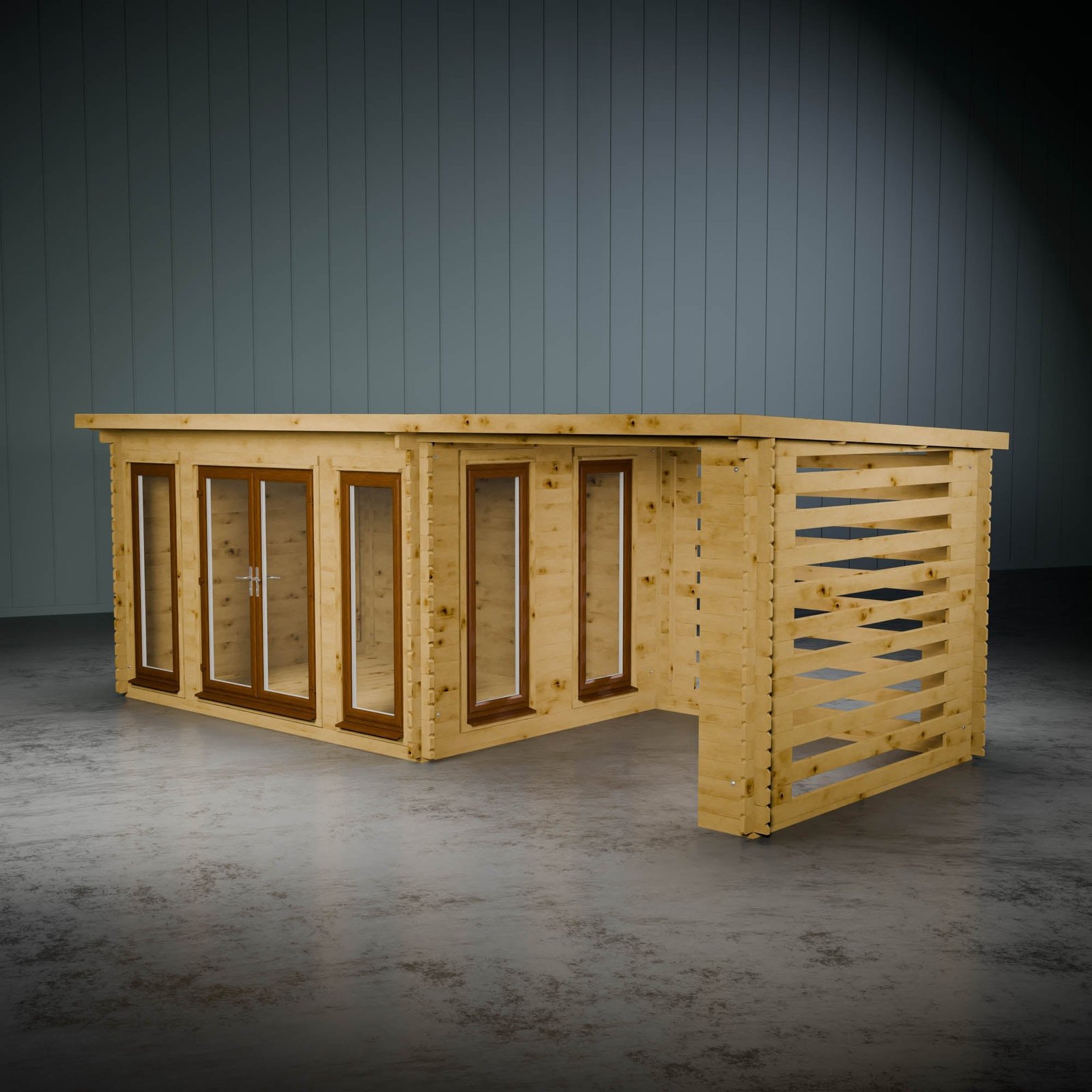 The Wren Log Cabin with Slatted Area - Image 7