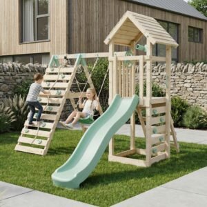 Climbing Frame With Single Swing - Ivory Retreat I