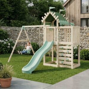 Extended Climbing Frame With Double Swing - Whispering Woods IV
