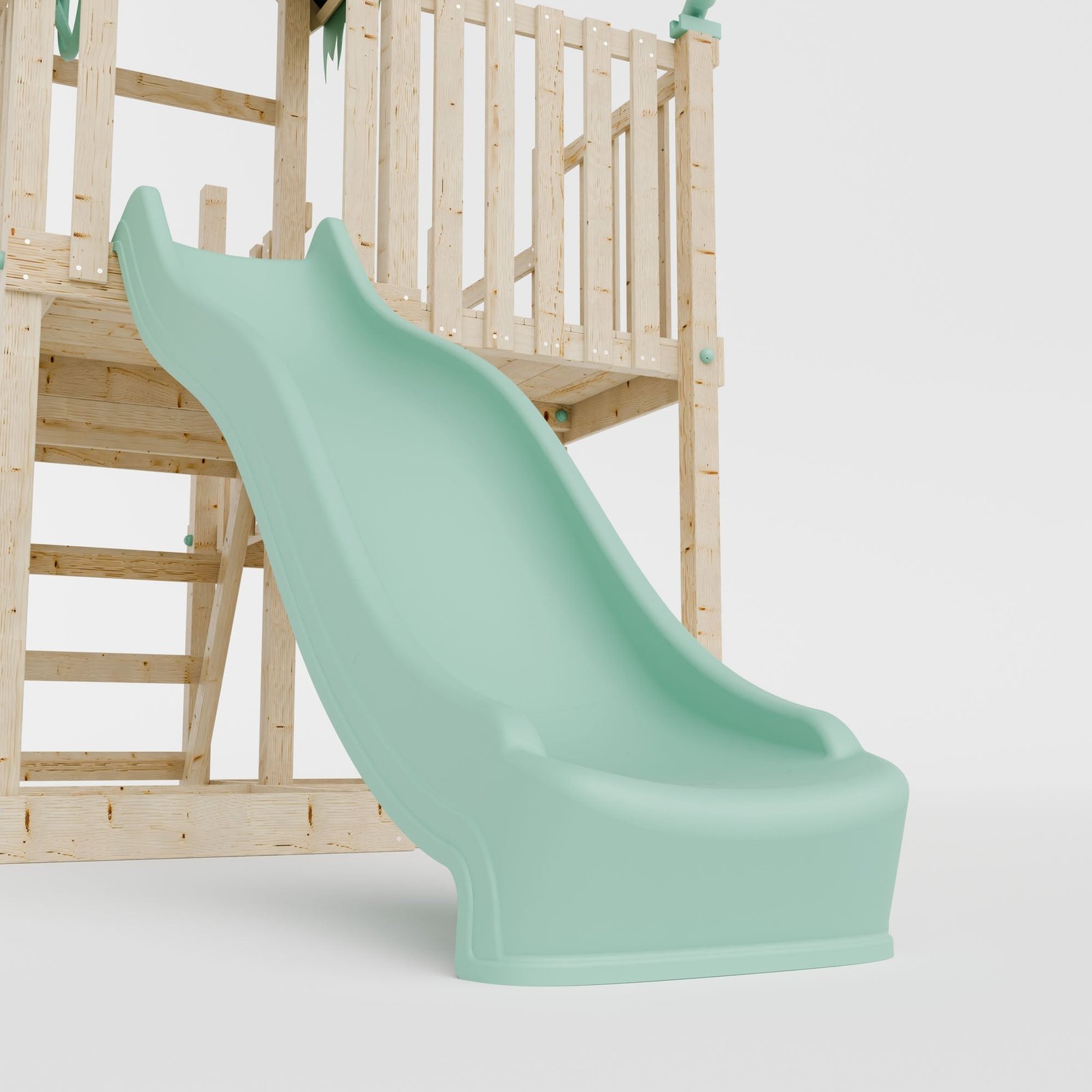 Extended Climbing Frame With Step Up, Single Swing & Climbing Wall - Maplewood V - Image 9