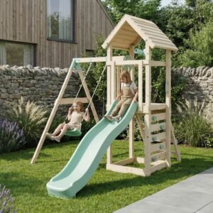 Climbing Frame With Single Swing - Bramblewick Forest I