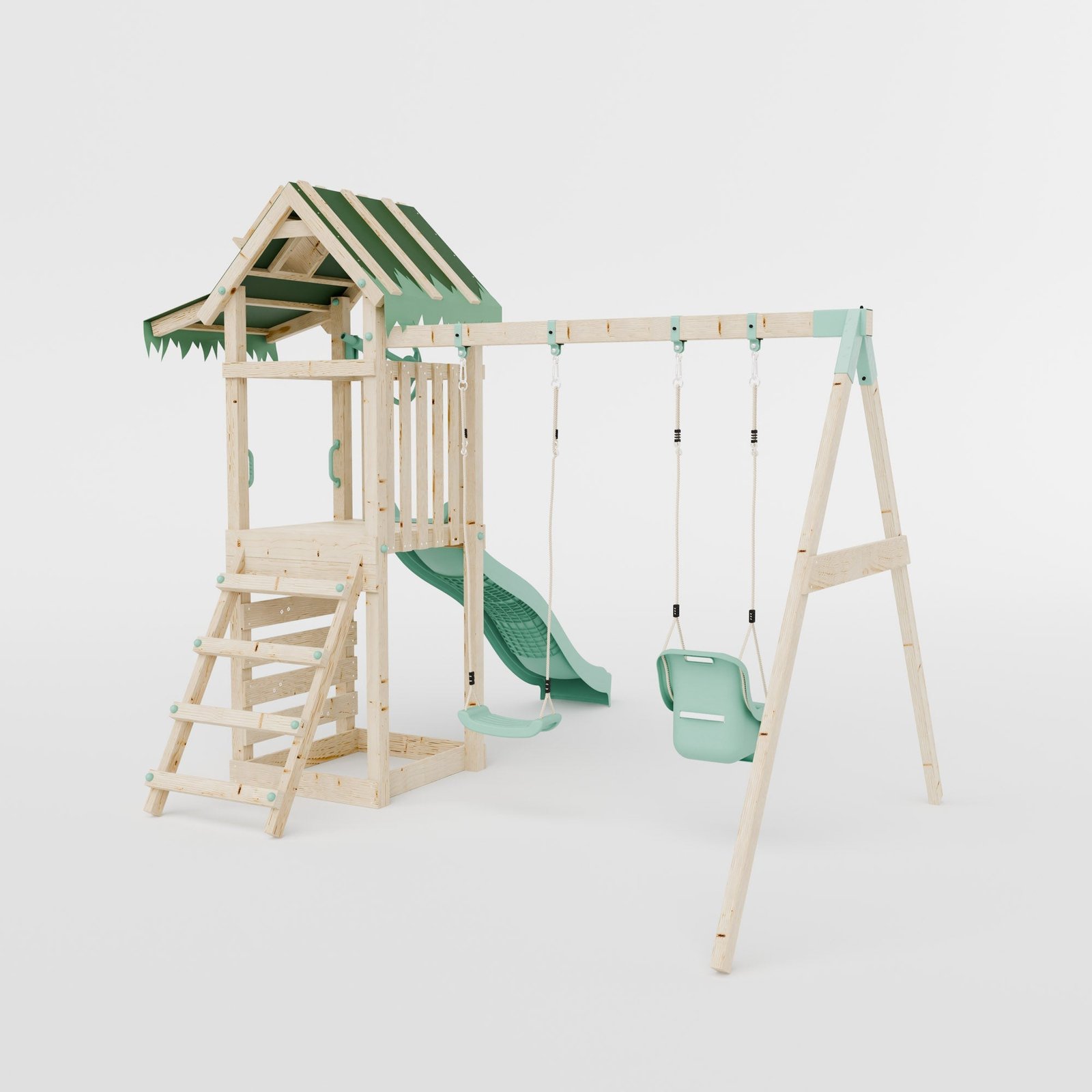 Climbing Frame With Double Swing - Eldertree Forest IV - Image 4