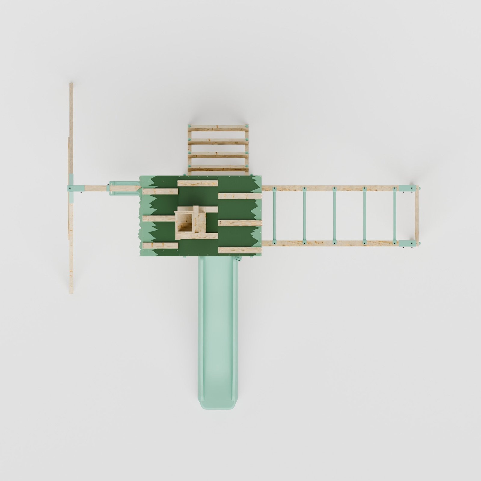 Climbing Frame With Single Swing & Monkey Bars - Faebrook Glade I - Image 9