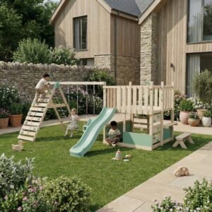LittleSummit Tower with Double Swing & Climbing Wall