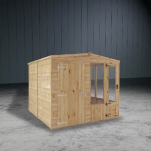 8 x 8 Woodsman Combi Greenhouse with Shed