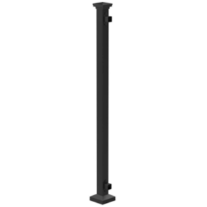 Pre-Assembled Fortitude Traditional Railing Post 50mm x 50mm x 1155mm Black Sand