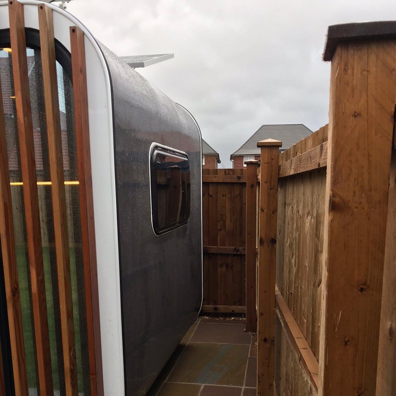 Stand-Alone, Solar Garden Office Pod, complete with desk and storage - Image 6