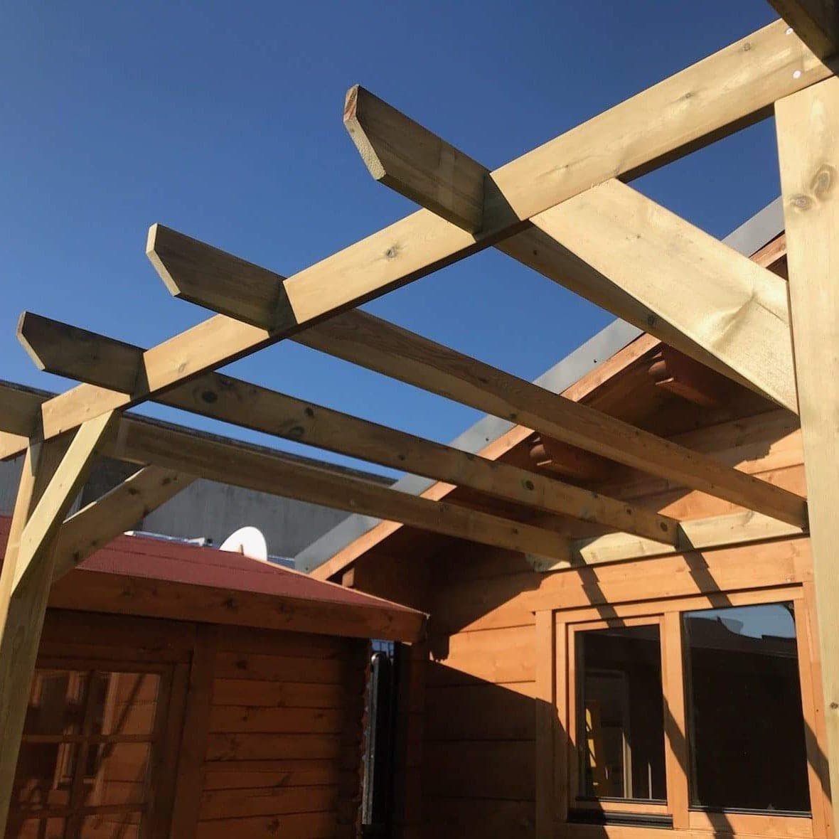 Redwood Lean-to Pergola | Complete DIY Kit - Image 2