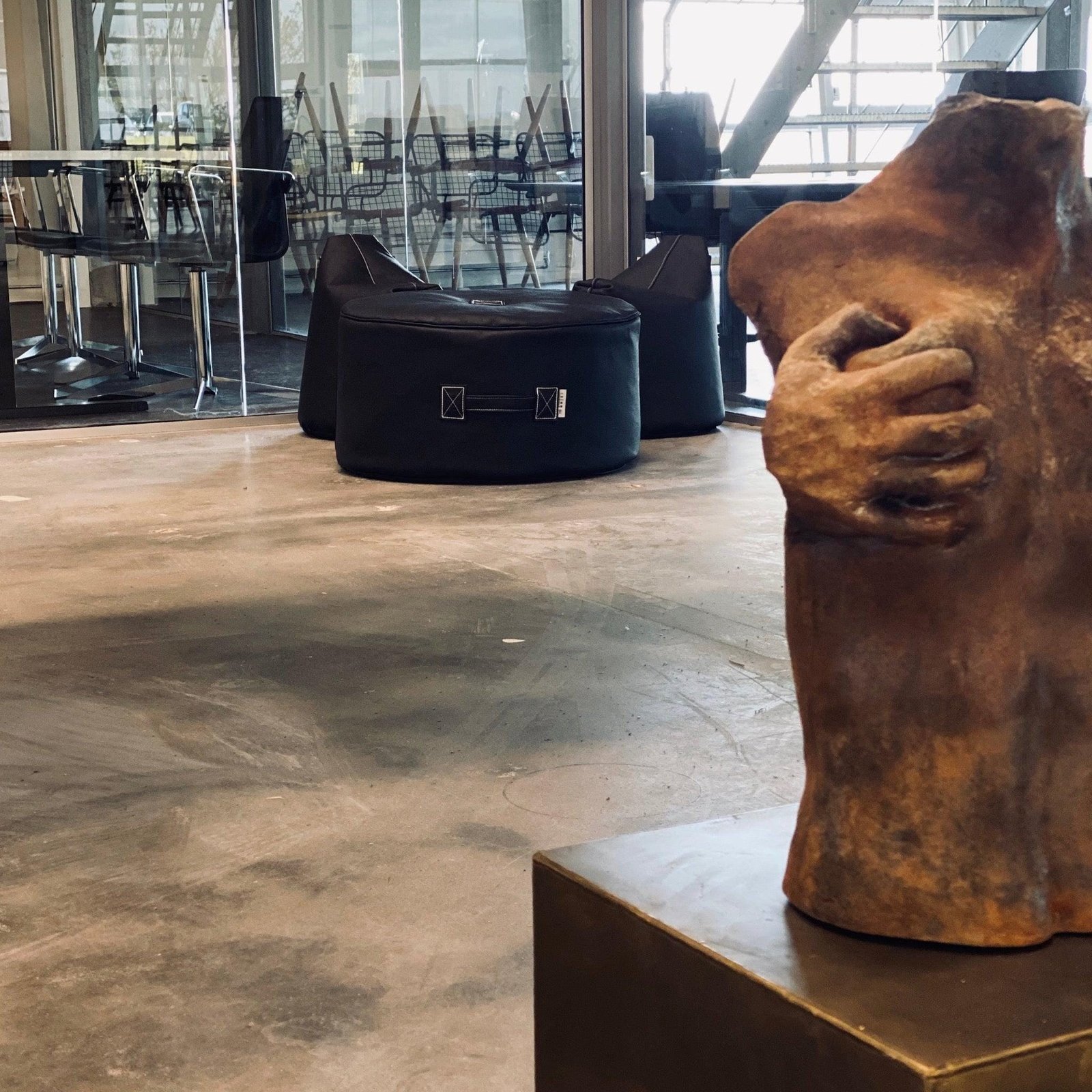 Tiny Moon Luxurious Leather Pouff - By Trimm - Real Scandinavian Quality - Image 6