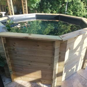 8ft 945 Gallon Octagonal Wooden Koi Pond, 44mm thick, 1099mm high, 4297 litres