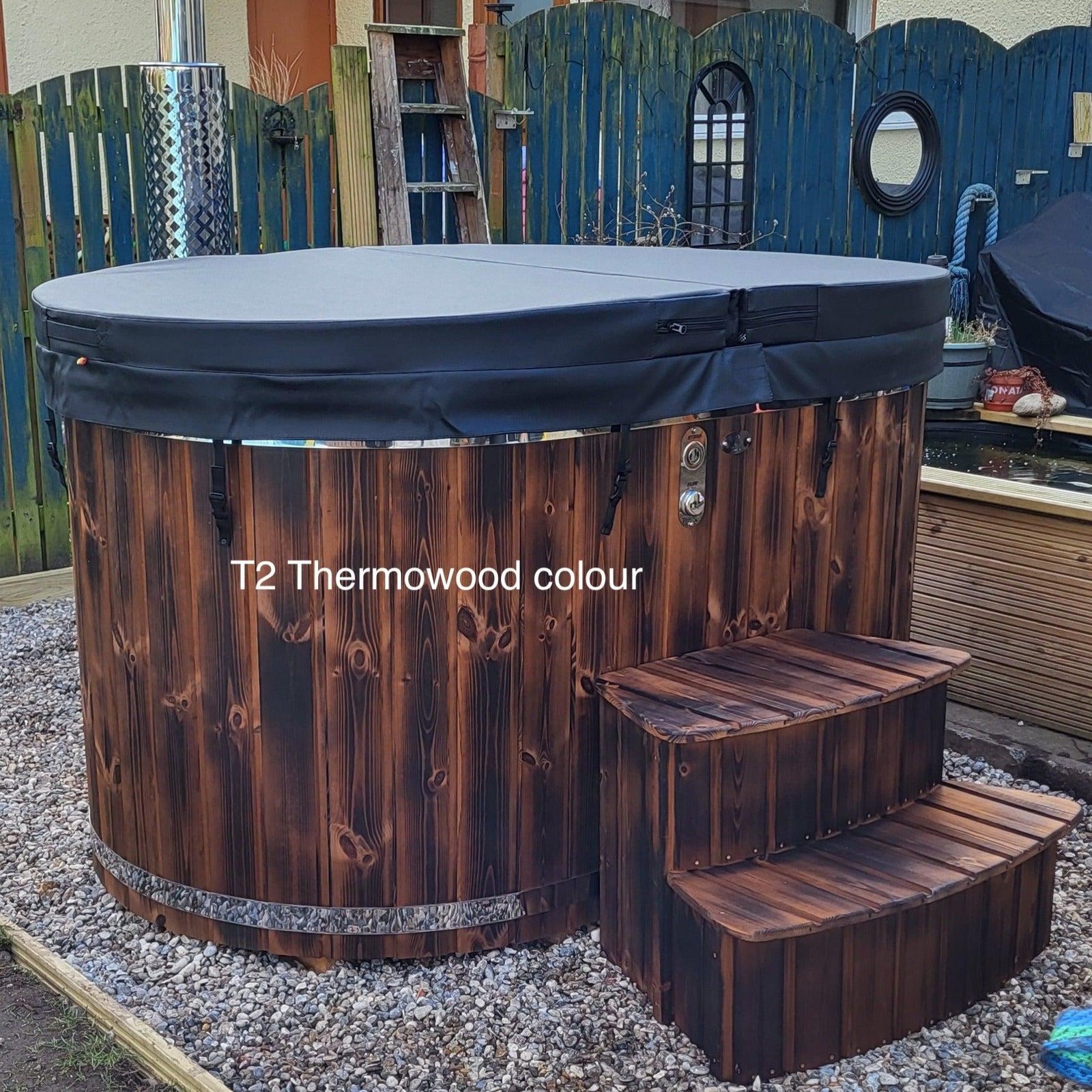 Wood Fired Ofuro Tub | Fibreglass Liner | for couples - Image 19