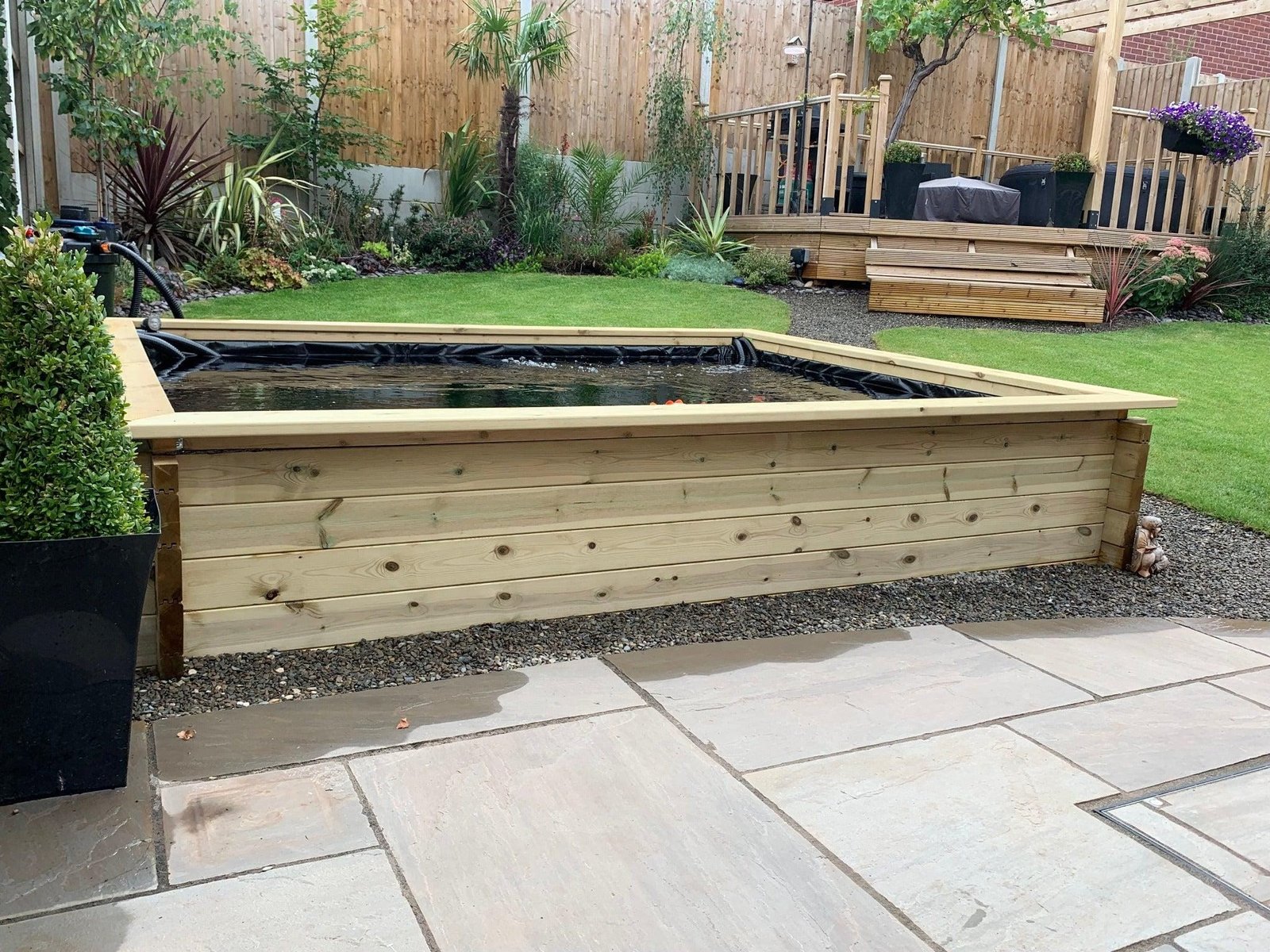 Extra Heavy Duty Wooden Koi LayzeePond® | 70mm thick logs | Various Sizes - Image 4