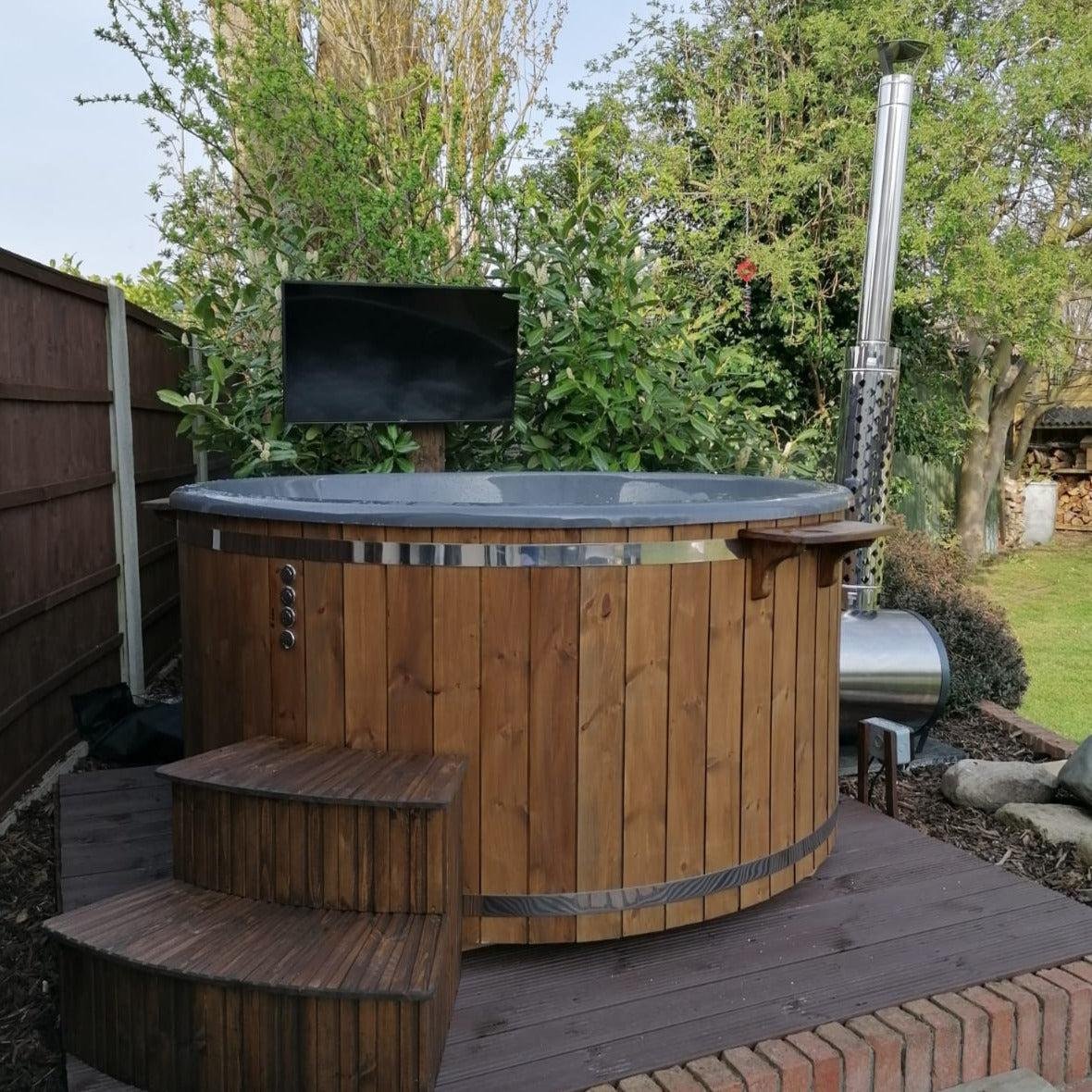 "René" XL 225cm Wood Fired Tub | Fibreglass Liner - Image 38