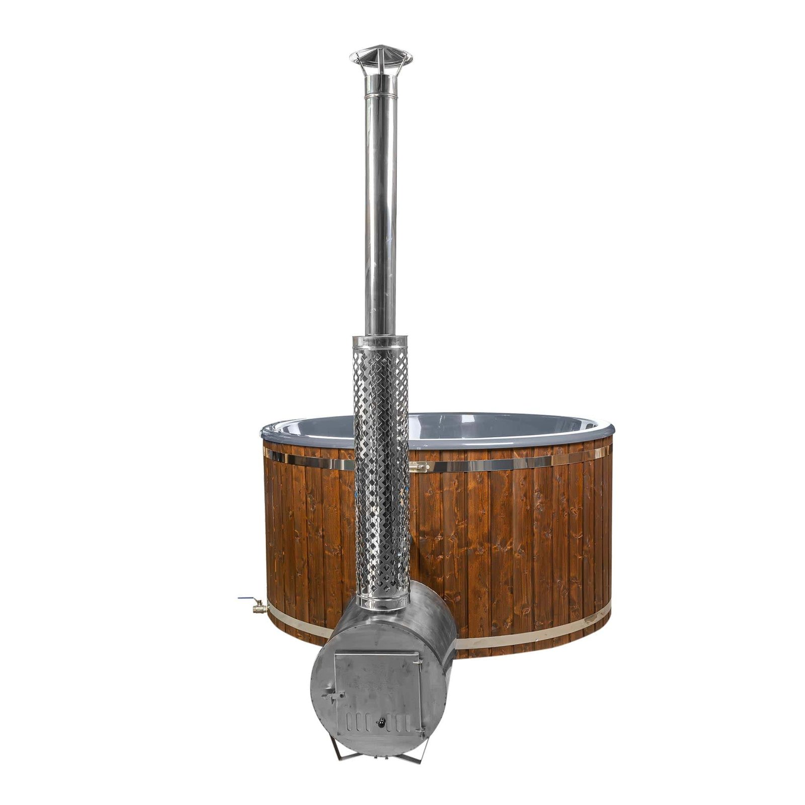 "René" XL 225cm Wood Fired Tub | Fibreglass Liner