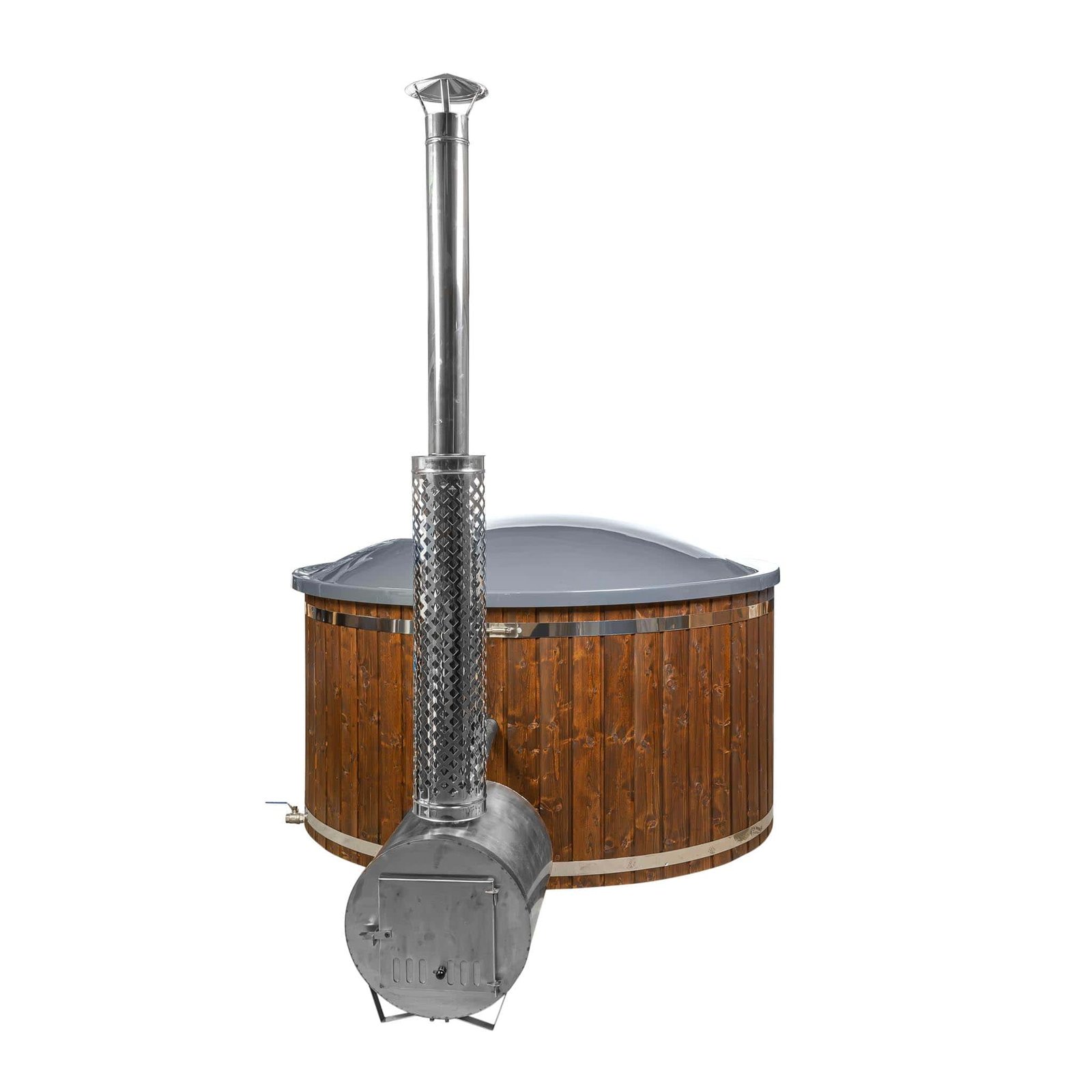 "René" XL 225cm Wood Fired Tub | Fibreglass Liner - Image 10