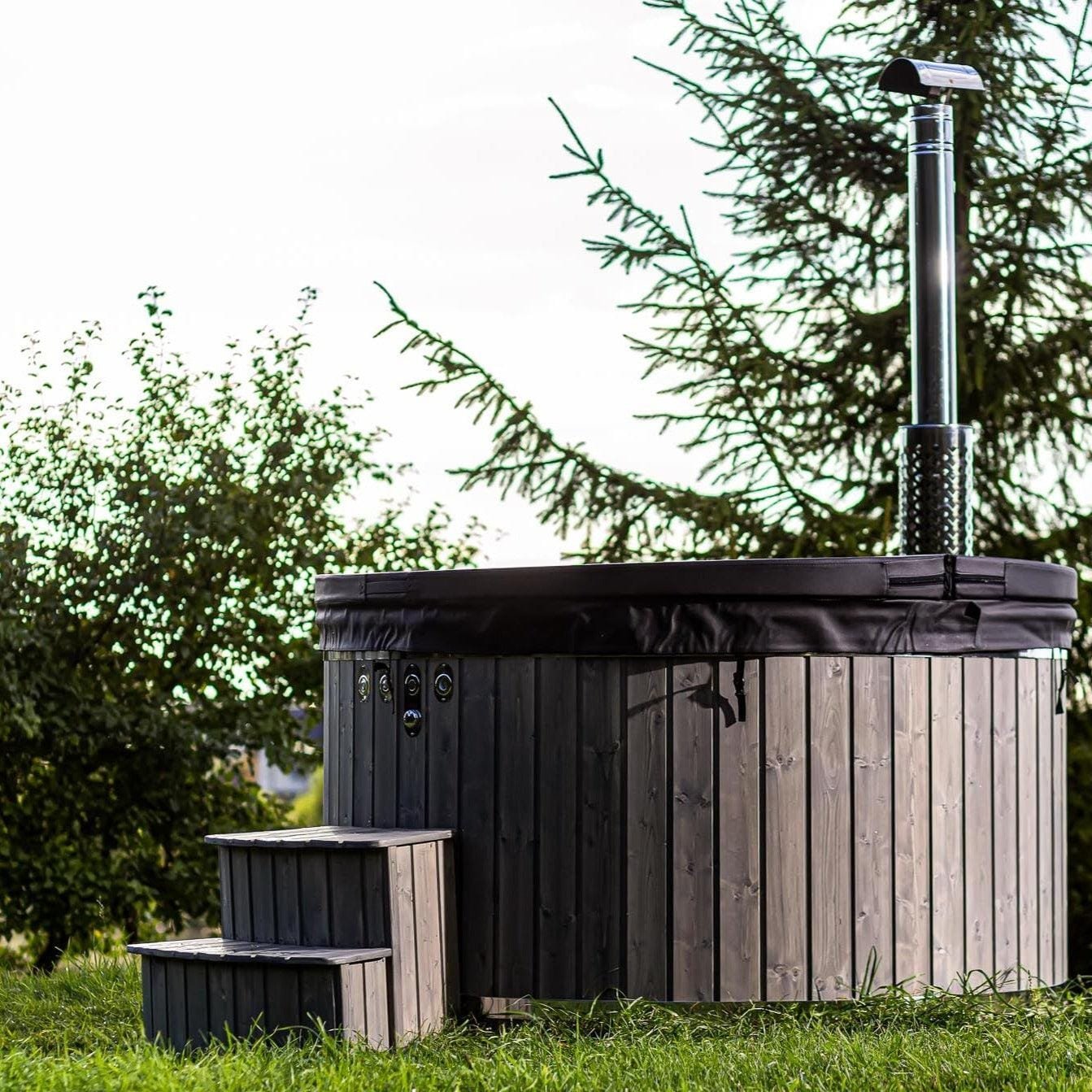 "Henri" XL 225cm Wood Fired Tub | Fibreglass Liner - Image 55