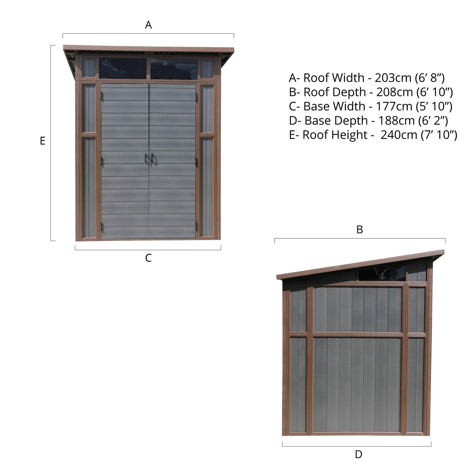 7 x 7 Premium Composite Pent Shed - Image 10