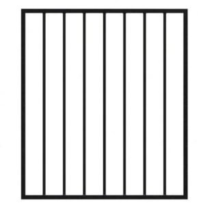 Gate 962mm wide x 900mm high 16mm Diameter Bars for 1000mm high railings- Powder Coated Black