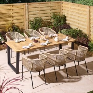 Oslo 6 Seat Dining Set - 210cm Table