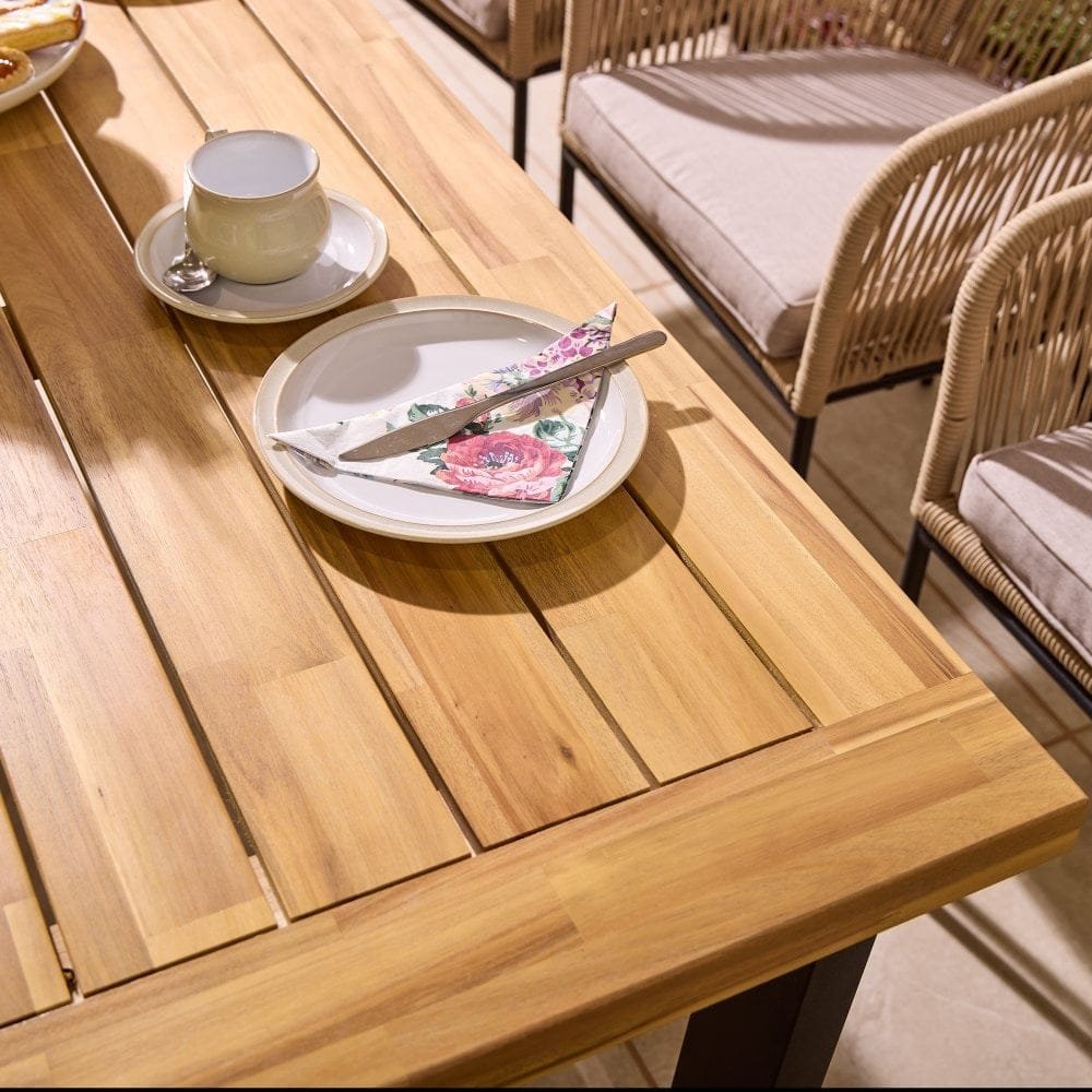 Oslo 6 Seat Dining Set - 210cm Table - Image 2