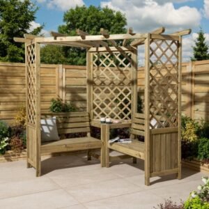 Corner Garden Arbour | Pergola Roof and side trellis | Tanalised Timber