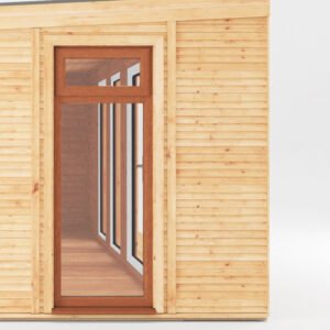 Additional Fully Glazed with Top Opening UPVC Window - Oak