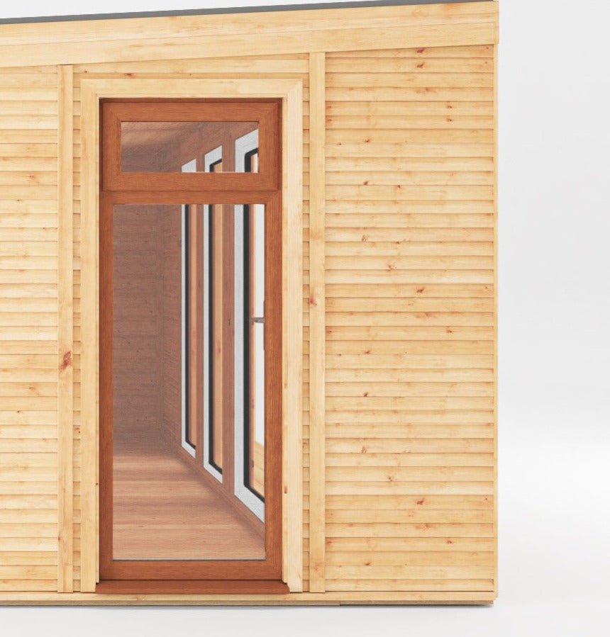 Additional Fully Glazed with Top Opening UPVC Window - Oak